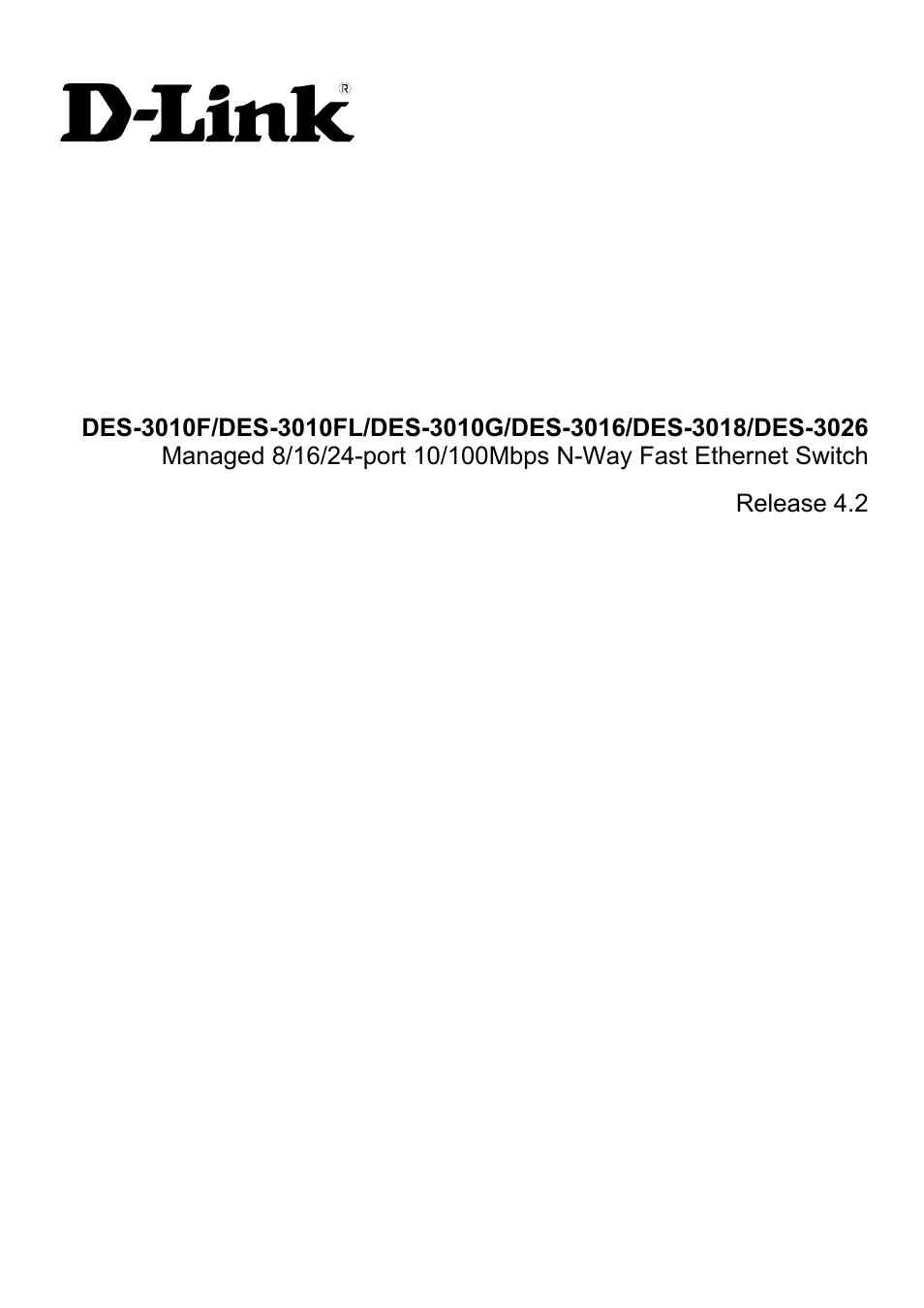 D-Link DES-3018 User Manual | 260 pages