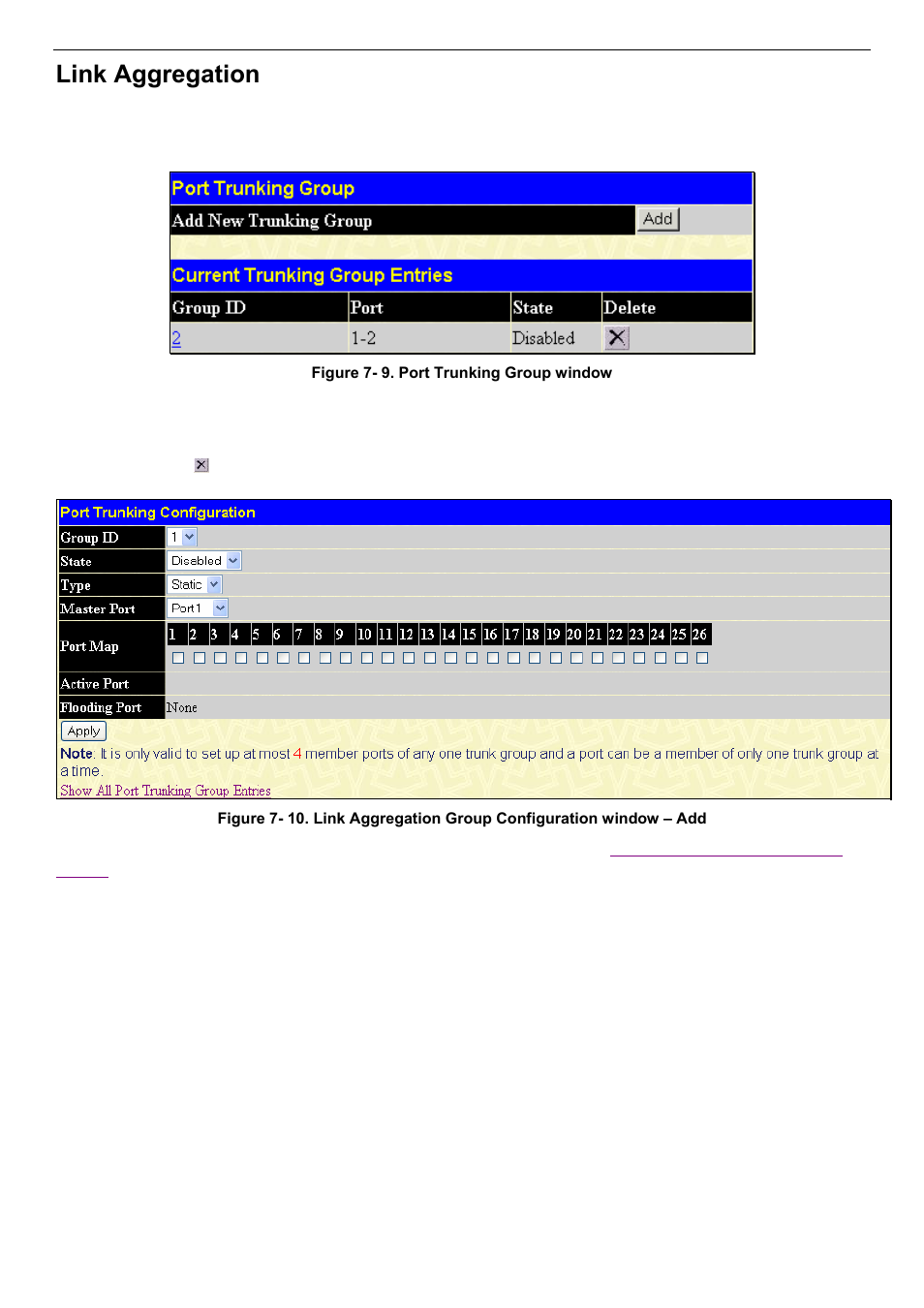 Link aggregation | D-Link DES-3018 User Manual | Page 107 / 260