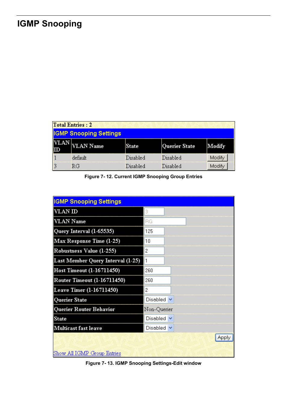 Igmp snooping | D-Link DES-3018 User Manual | Page 110 / 260