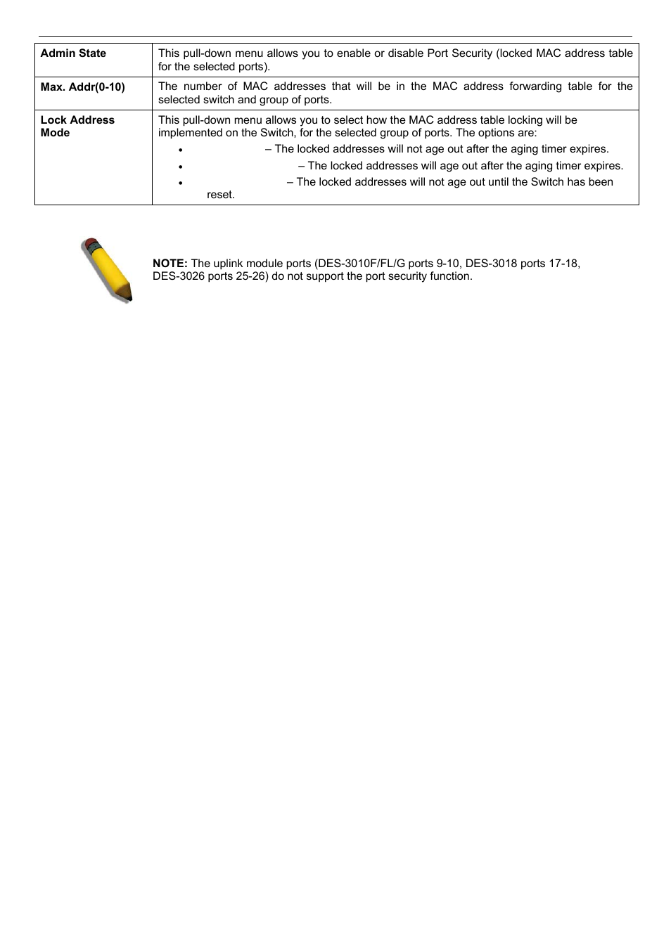 Click apply to implement changes made | D-Link DES-3018 User Manual | Page 151 / 260