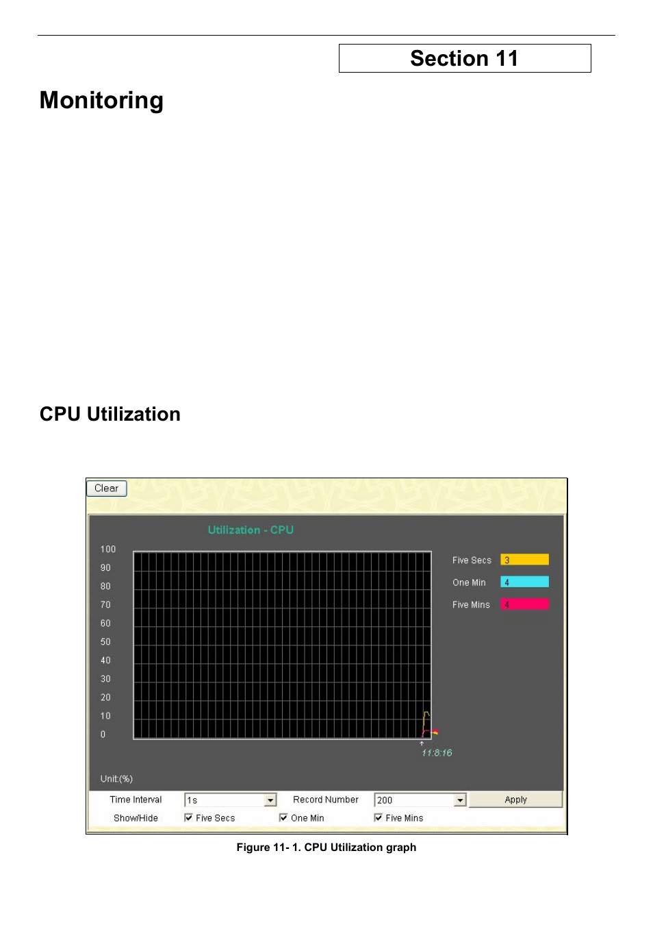 Cpu utilization, Port utilization, Packets | Packet errors, Packet size, Vlan status, Mac address, Switch log, Log settings, Igmp snooping group | D-Link DES-3018 User Manual | Page 178 / 260