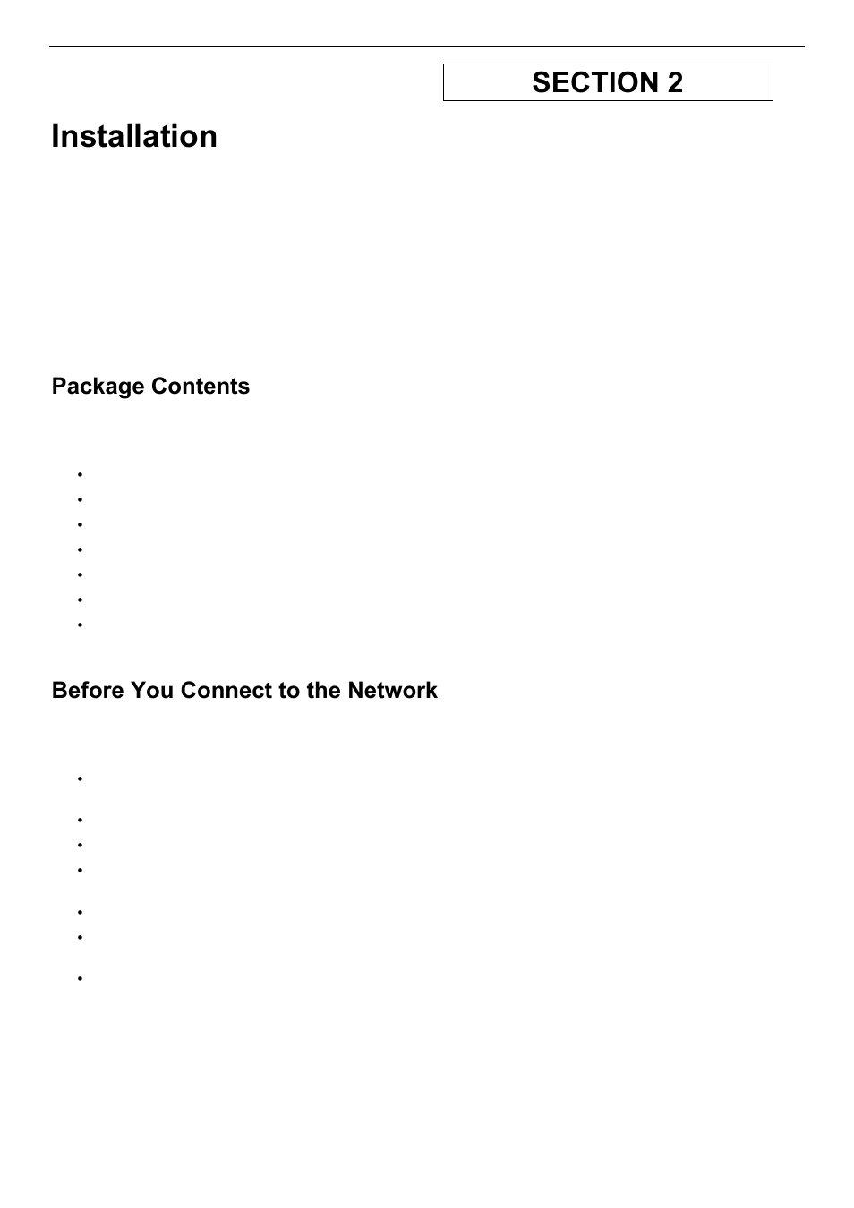 Package contents, Before you connect to the network, Installing the switch without the rack | Rack installation, Power on, The optional module, Redundant power system, Installation | D-Link DES-3018 User Manual | Page 21 / 260