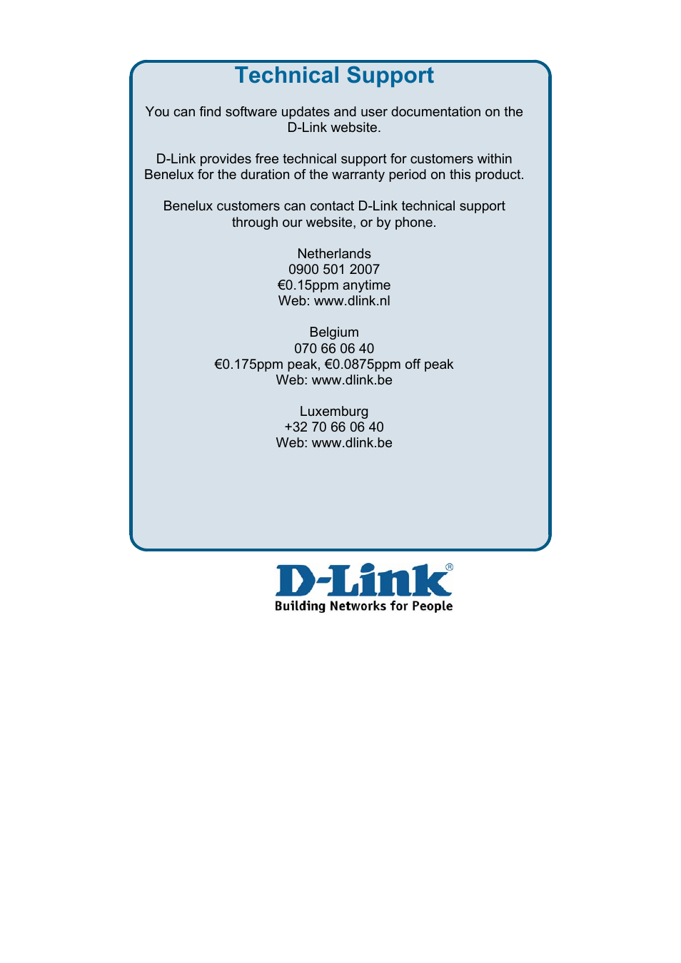 Technical support | D-Link DES-3018 User Manual | Page 237 / 260