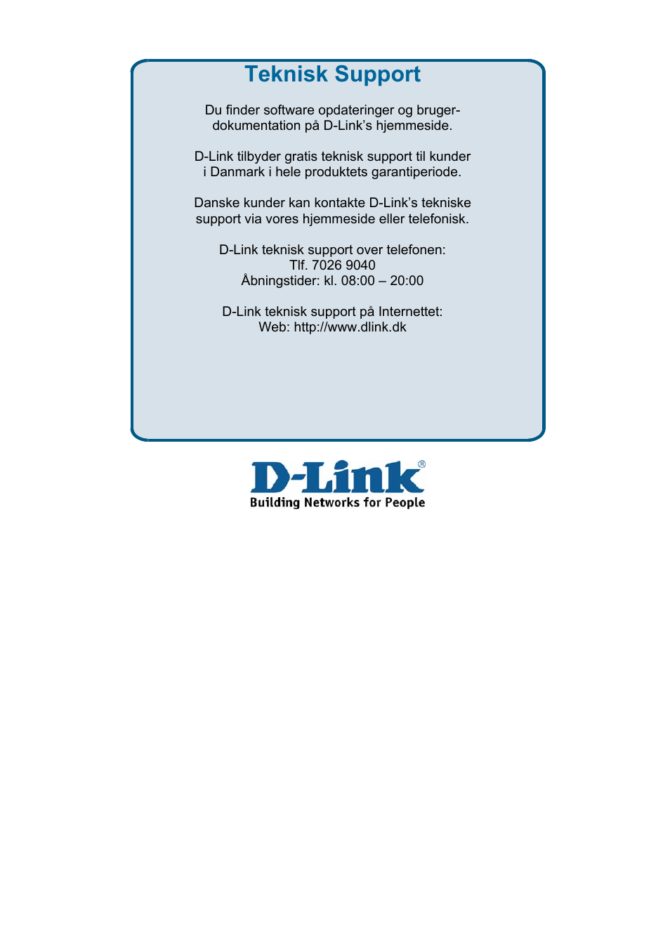 Teknisk support | D-Link DES-3018 User Manual | Page 242 / 260