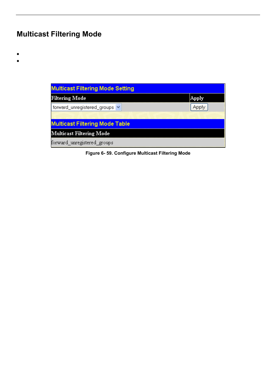 Multicast filtering mode | D-Link DES-3018 User Manual | Page 87 / 260