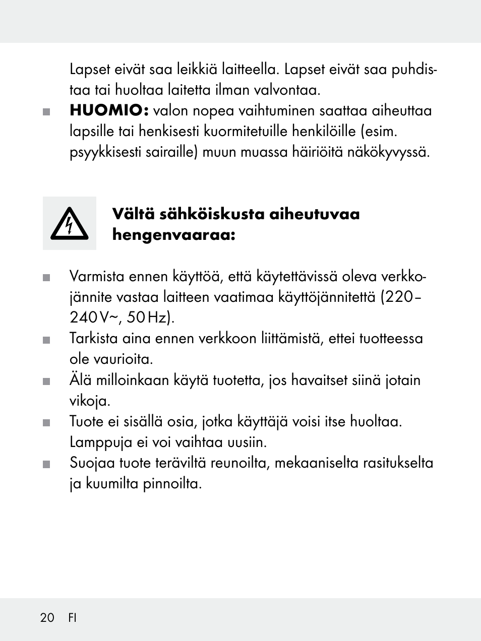 Livarno 102618-14-01-BS User Manual | Page 20 / 101