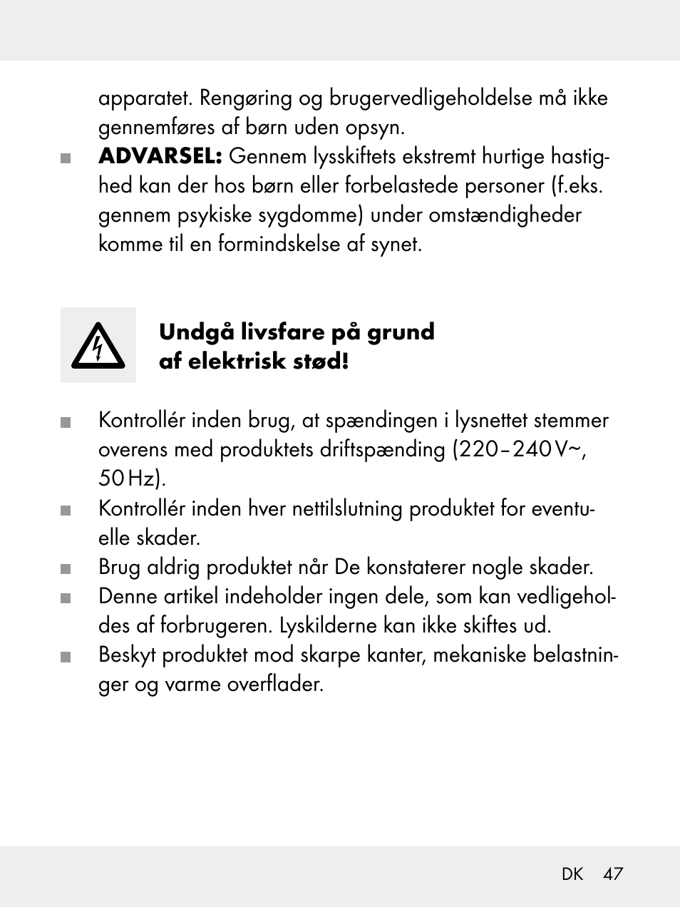 Livarno 102618-14-01-BS User Manual | Page 47 / 101