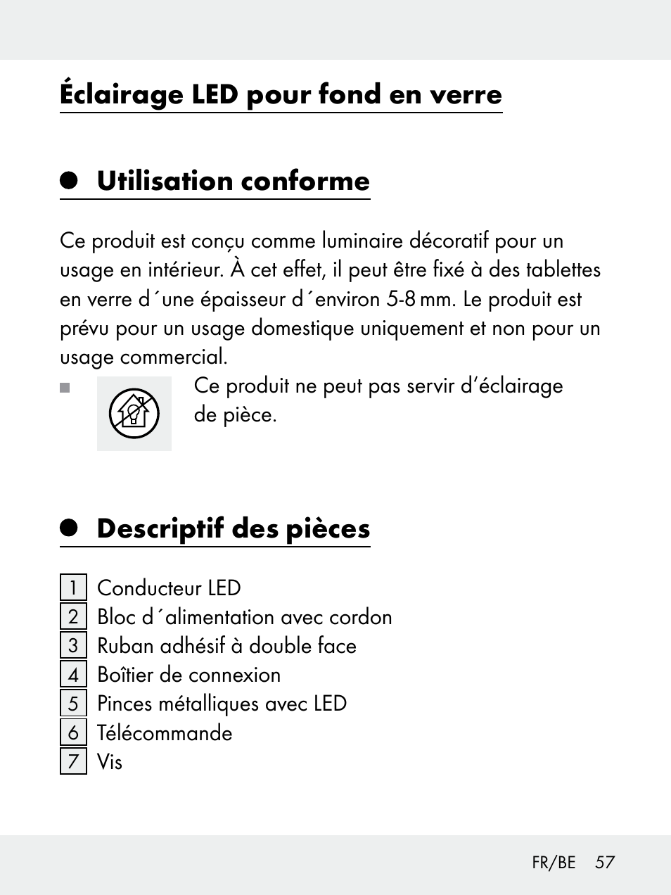 Descriptif des pièces | Livarno 102618-14-01-BS User Manual | Page 57 / 101