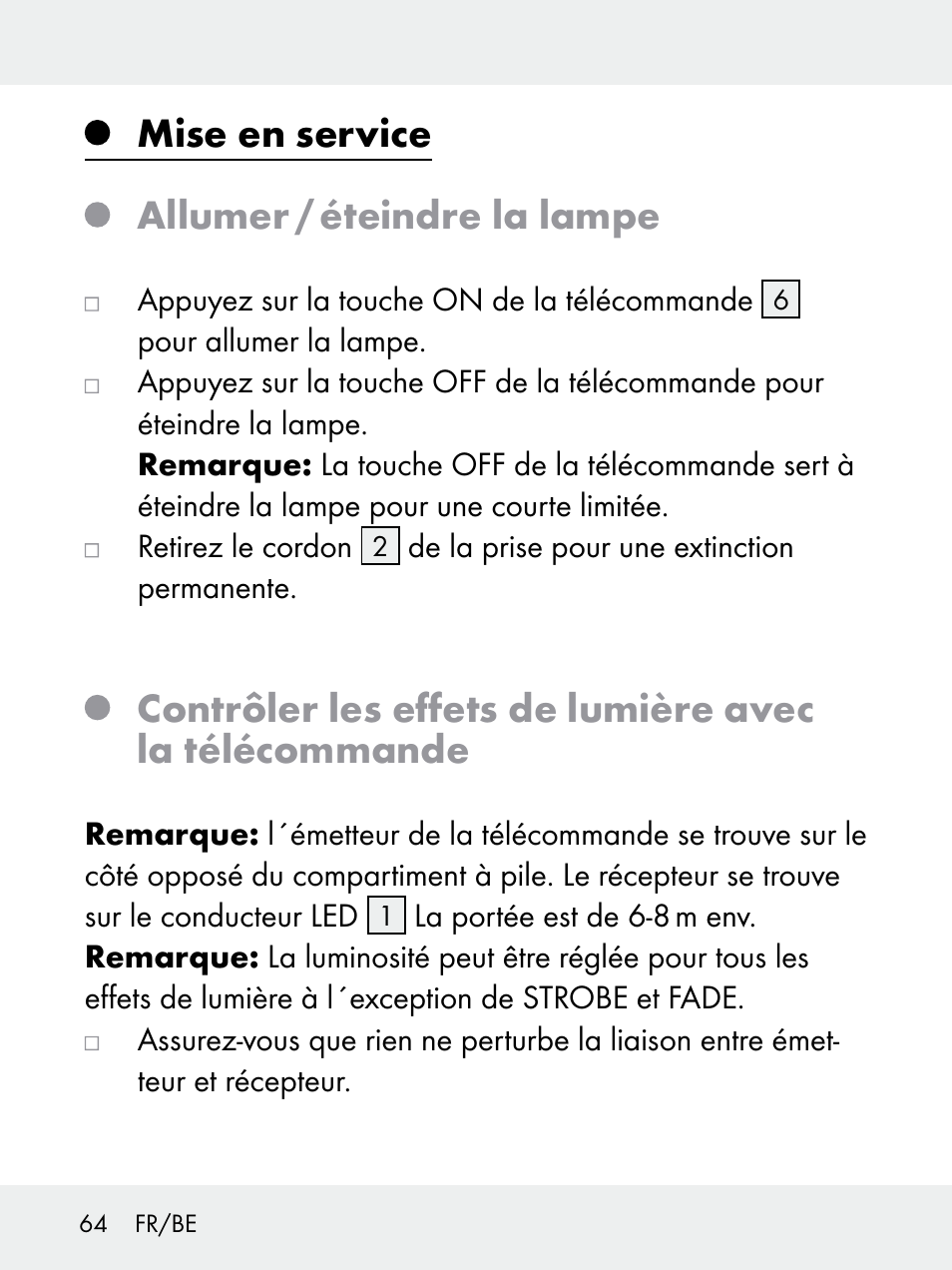 Mise en service allumer / éteindre la lampe | Livarno 102618-14-01-BS User Manual | Page 64 / 101