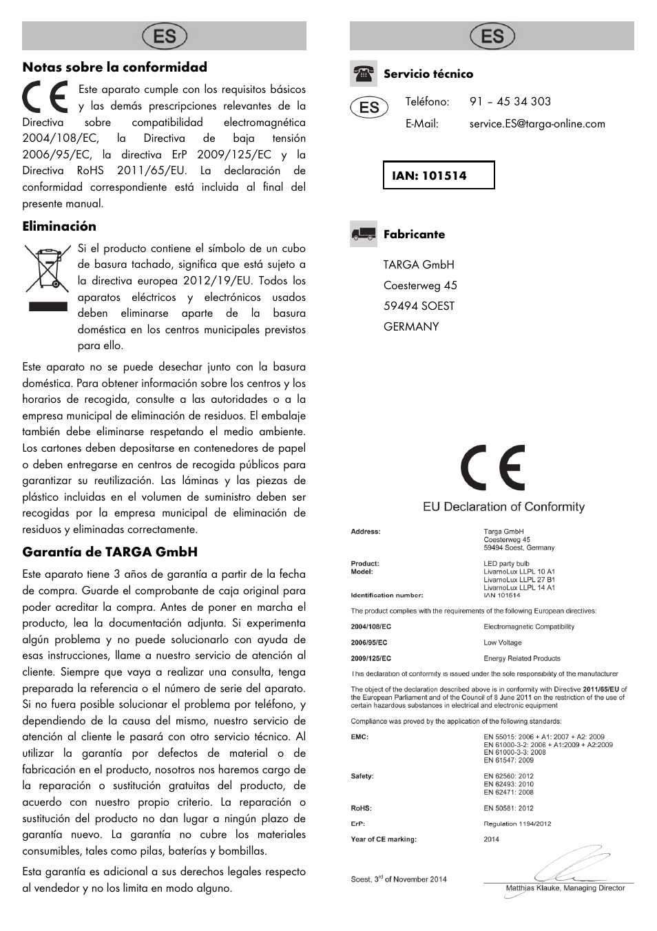 Livarno LED PARTY LIGHT User Manual | Page 2 / 10