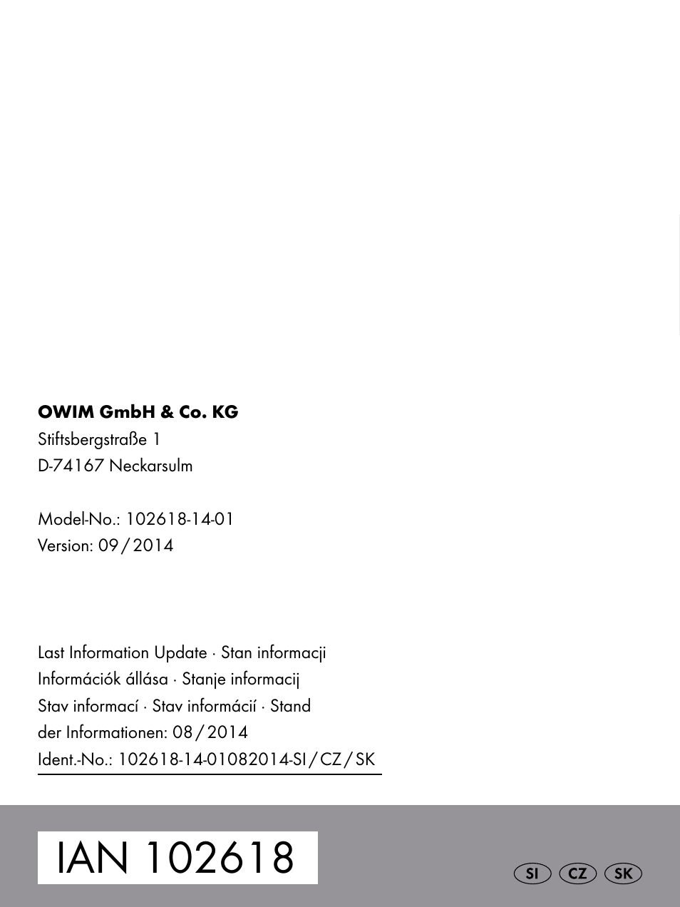Livarno 102618-14-01-BS User Manual | Page 105 / 105