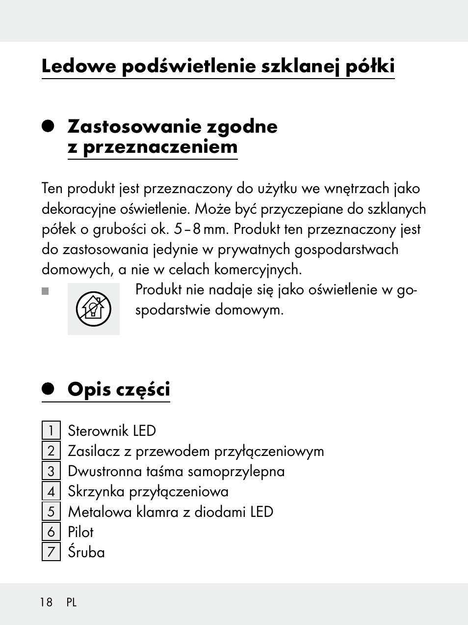 Opis części | Livarno 102618-14-01-BS User Manual | Page 18 / 105