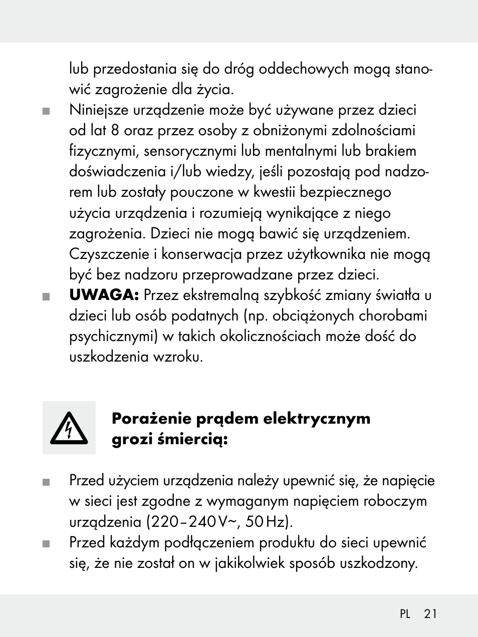 Livarno 102618-14-01-BS User Manual | Page 21 / 105