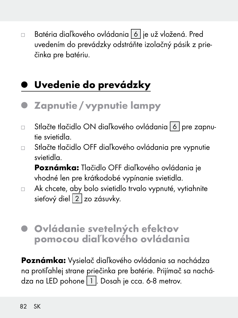 Uvedenie do prevádzky zapnutie / vypnutie lampy | Livarno 102618-14-01-BS User Manual | Page 82 / 105