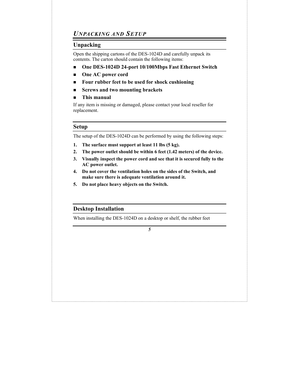 D-Link DES-1024D User Manual | Page 7 / 17