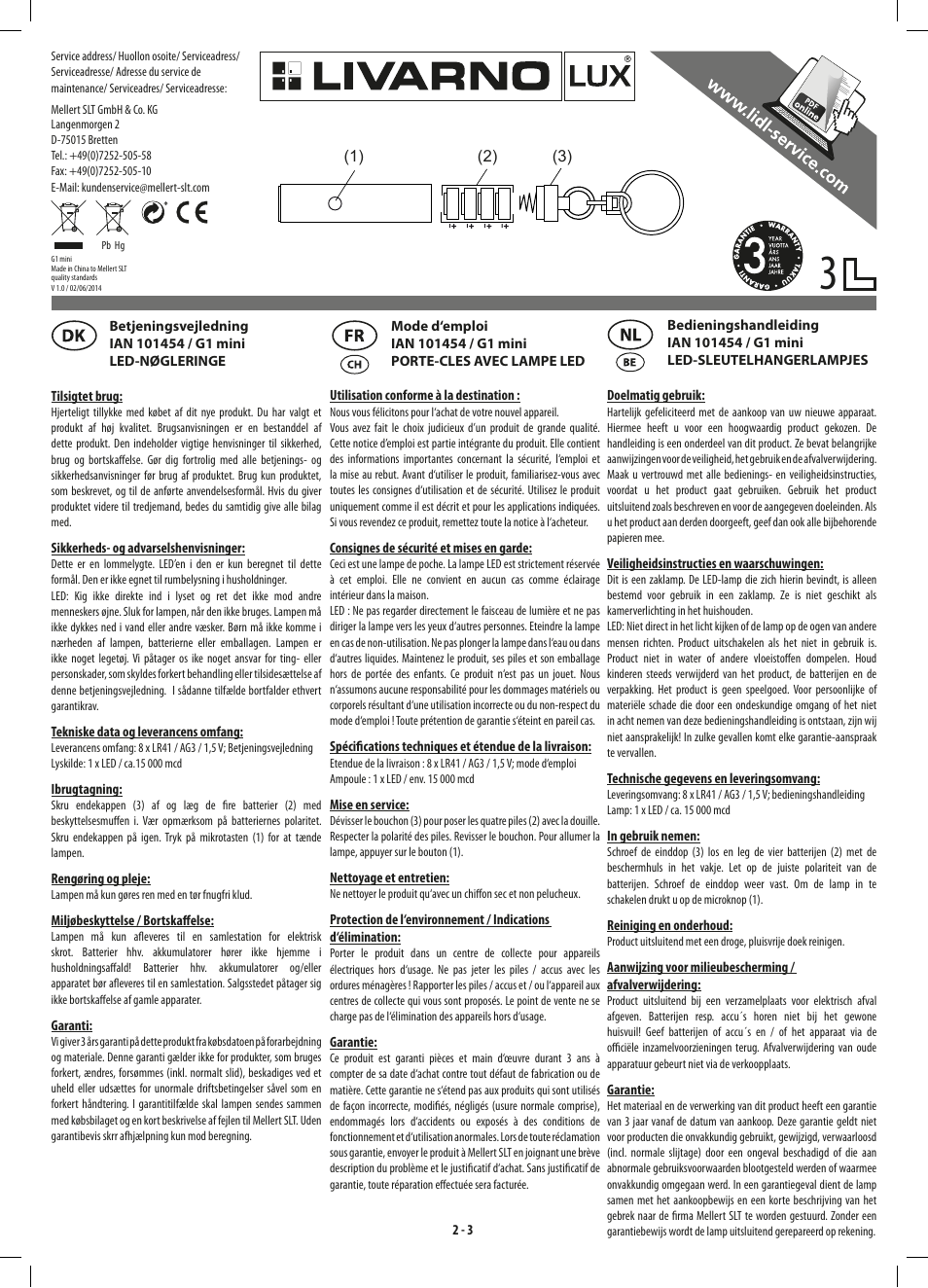 Livarno LED KEYRING LIGHTS User Manual | Page 2 / 3