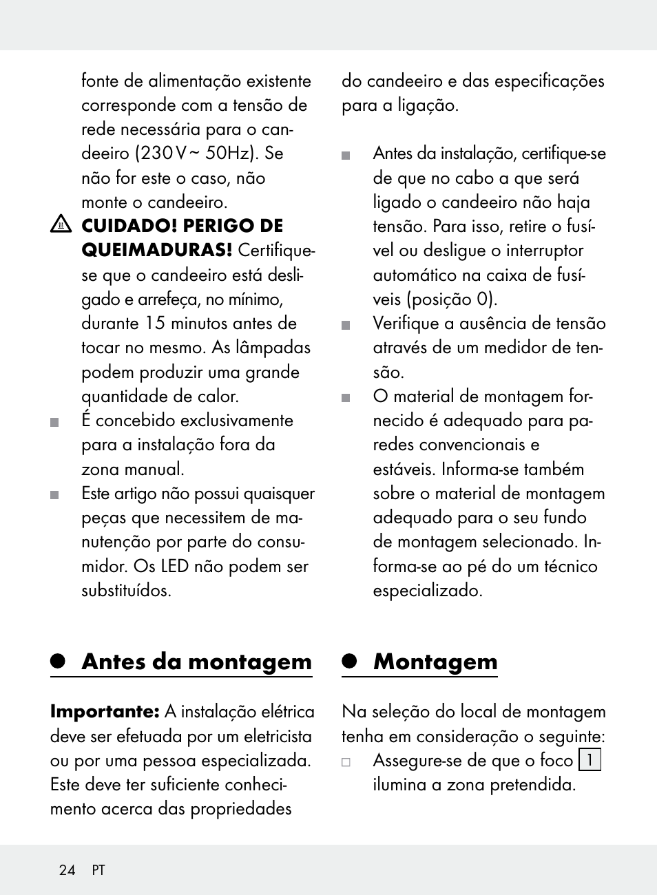 Antes da montagem, Montagem | Livarno Z31710A, Z31710B User Manual | Page 24 / 49