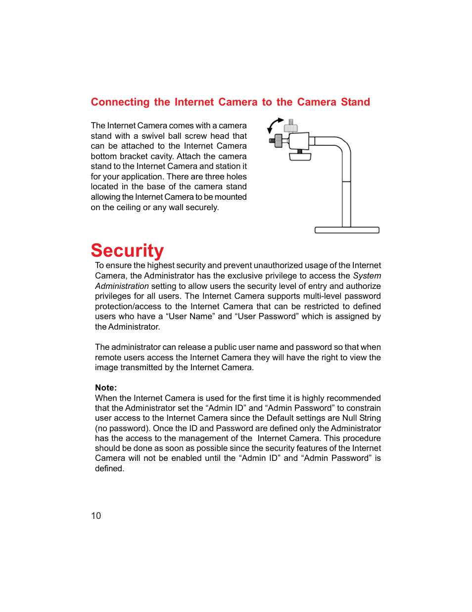 Security | D-Link DCS-1000W User Manual | Page 10 / 97