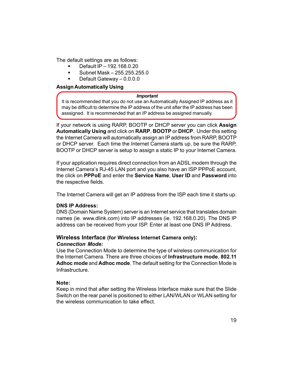 D-Link DCS-1000W User Manual | Page 19 / 97