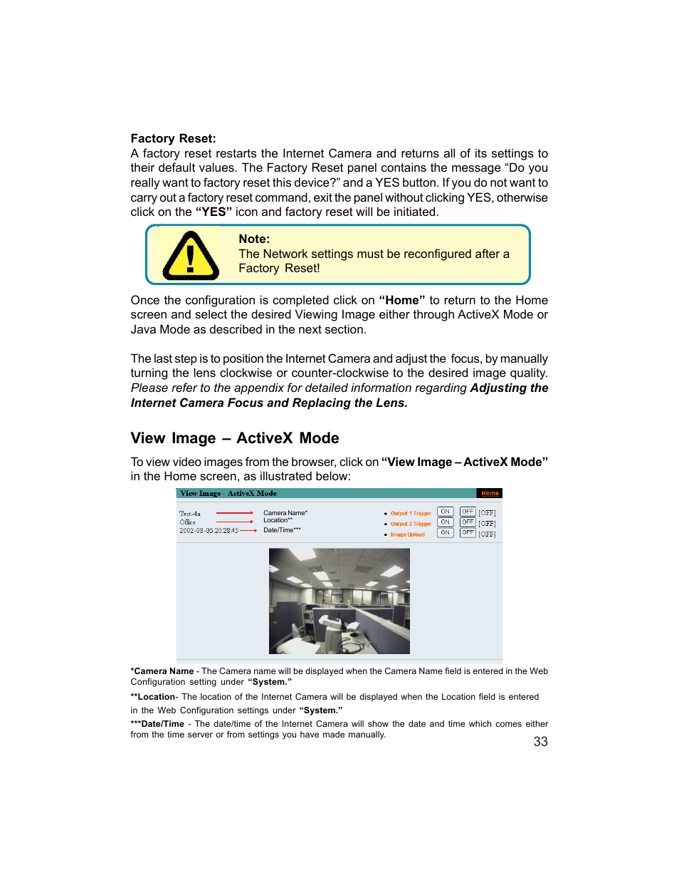 View image – activex mode | D-Link DCS-1000W User Manual | Page 33 / 97