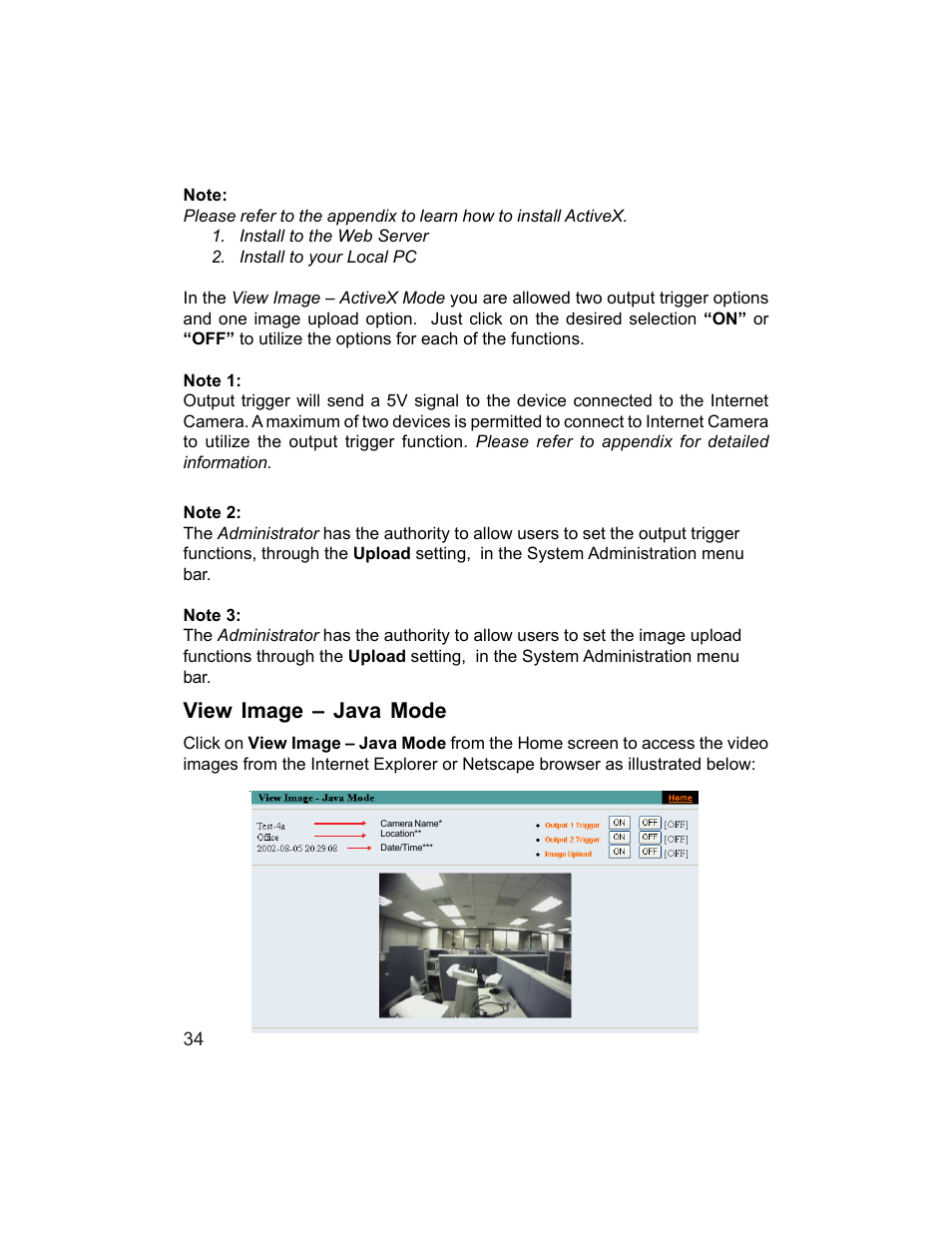 View image – java mode | D-Link DCS-1000W User Manual | Page 34 / 97