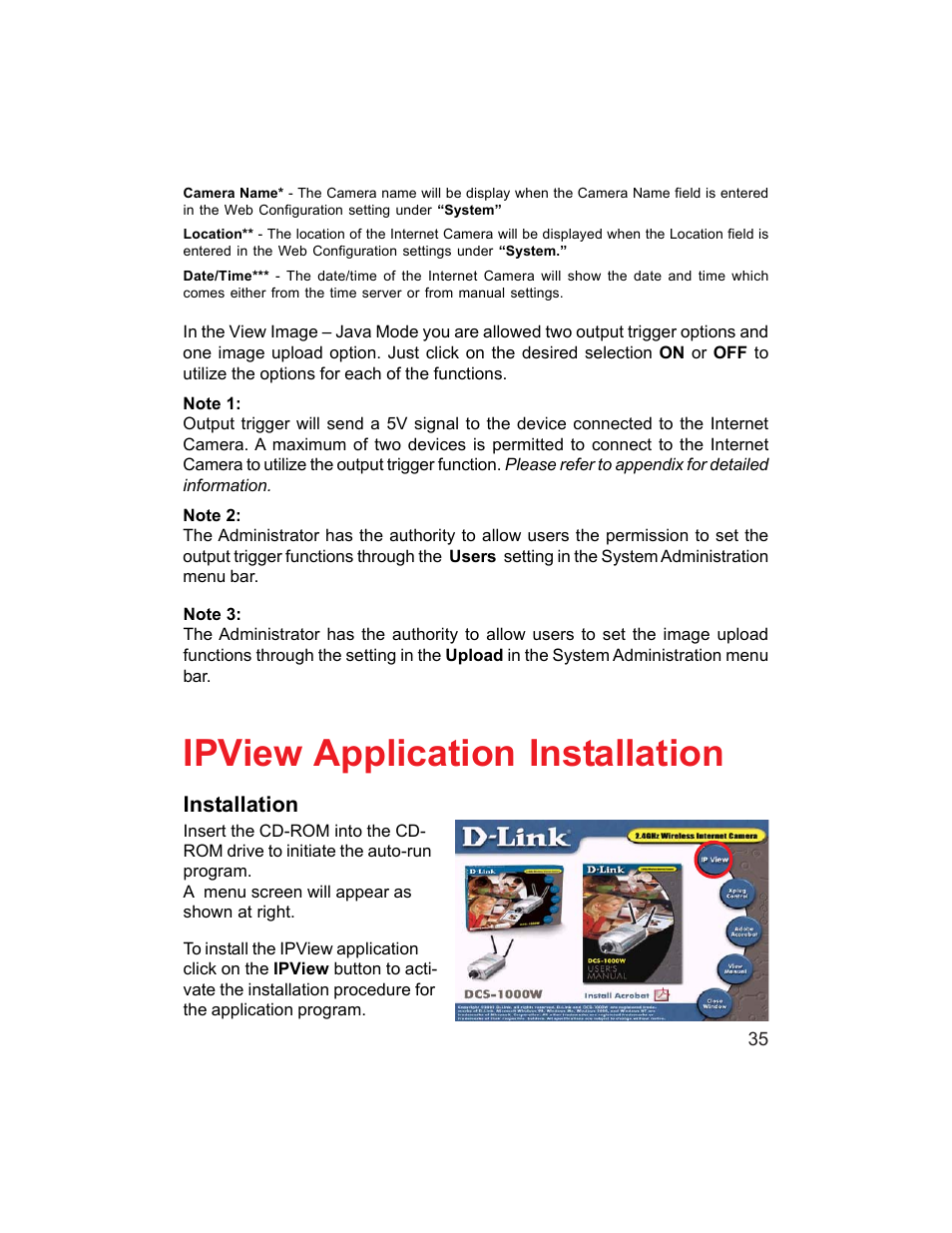 Ipview application installation | D-Link DCS-1000W User Manual | Page 35 / 97