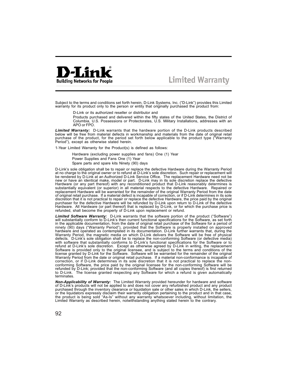 D-Link DCS-1000W User Manual | Page 92 / 97