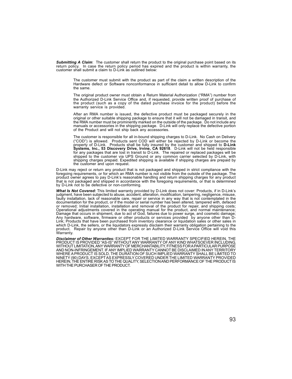 D-Link DCS-1000W User Manual | Page 93 / 97