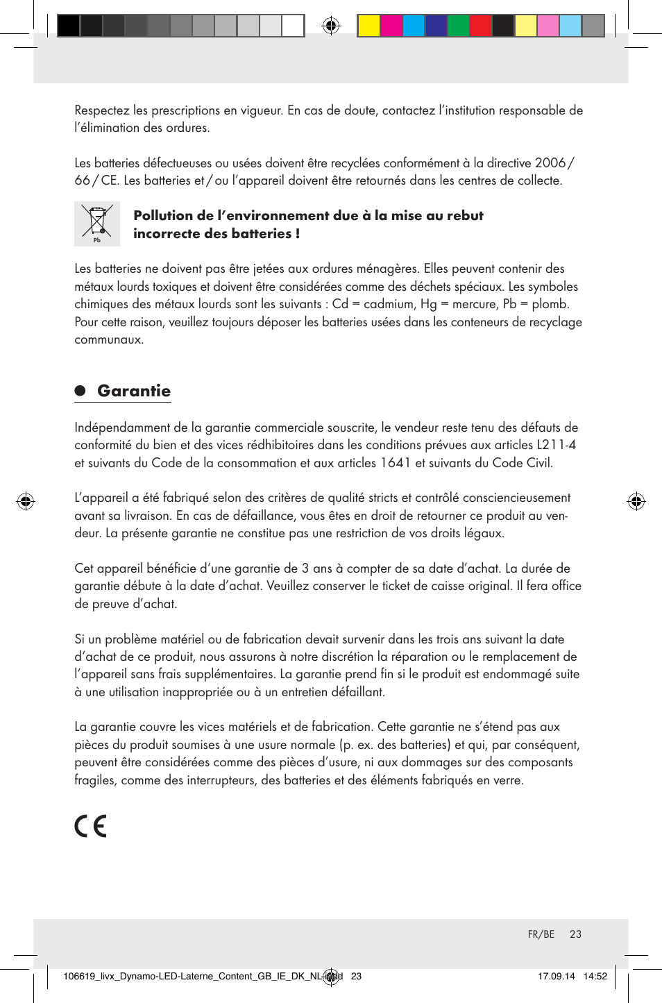 Garantie | Livarno Z31095 User Manual | Page 23 / 32