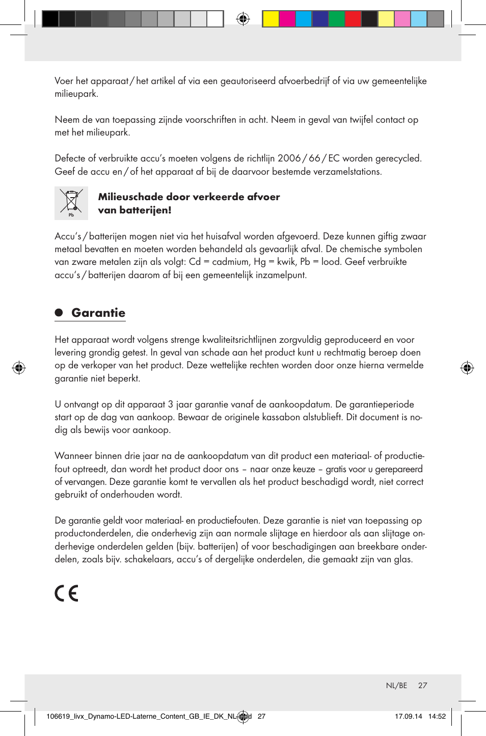 Garantie | Livarno Z31095 User Manual | Page 27 / 32