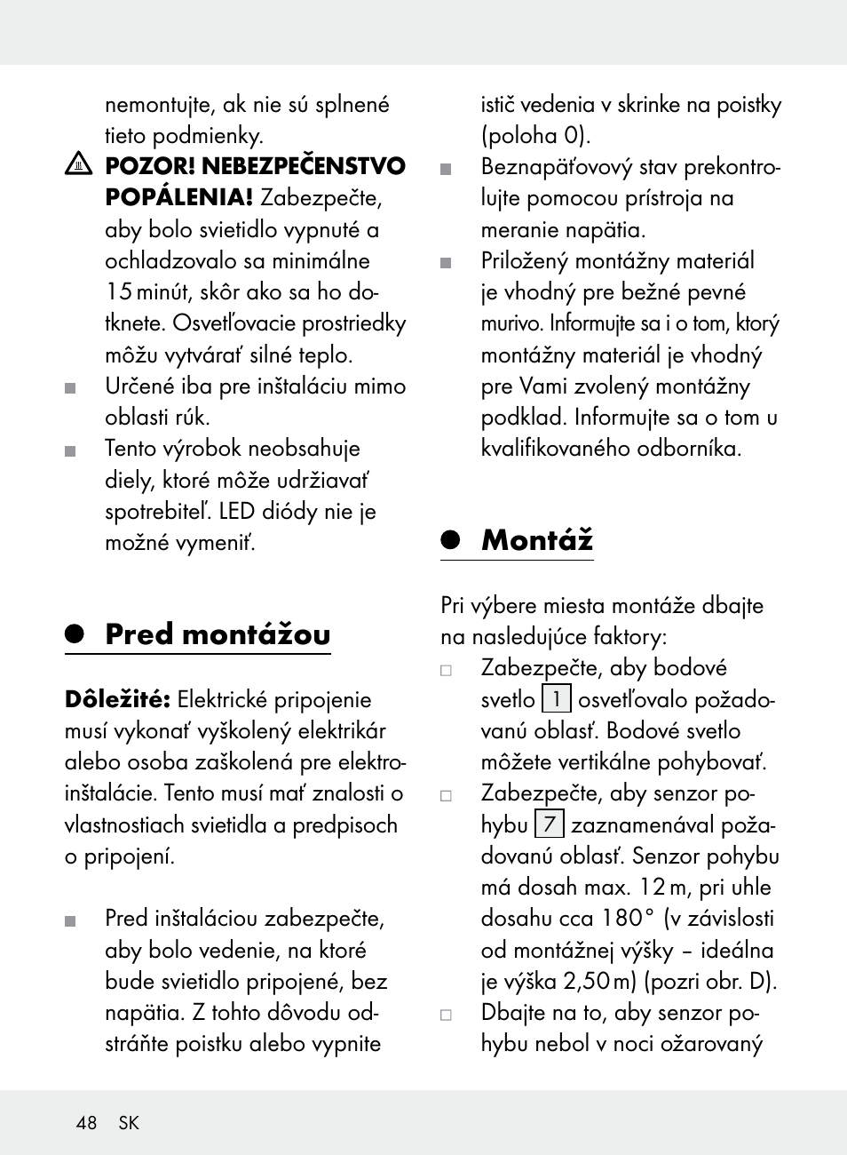 Pred montážou, Montáž | Livarno Z31710A, Z31710B User Manual | Page 48 / 64