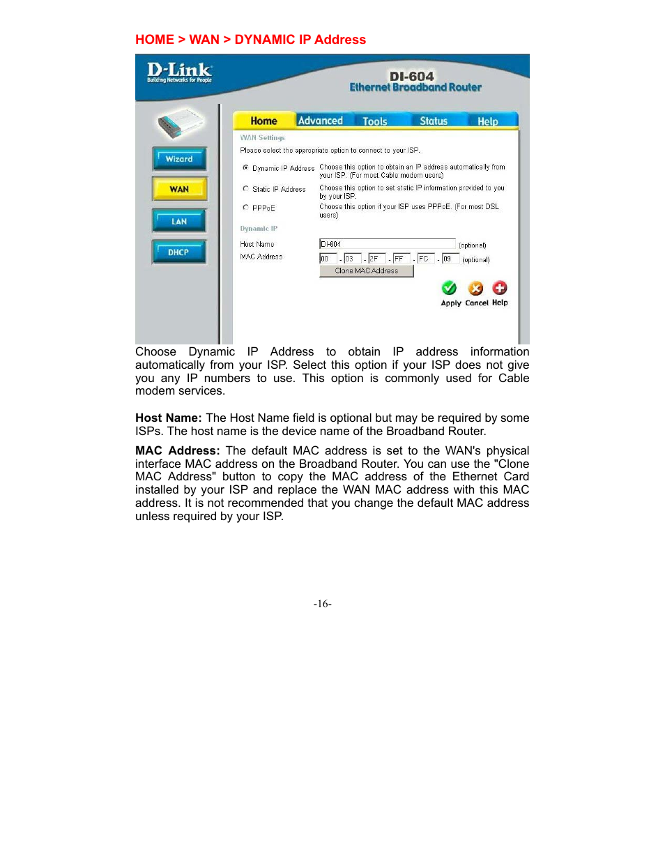 D-Link DI-604 User Manual | Page 16 / 79