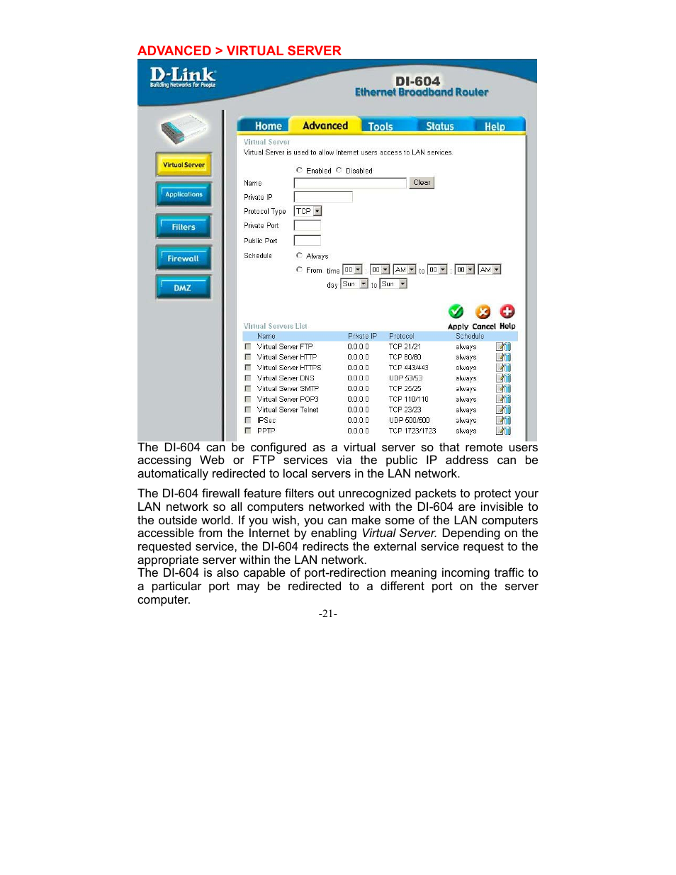 D-Link DI-604 User Manual | Page 21 / 79
