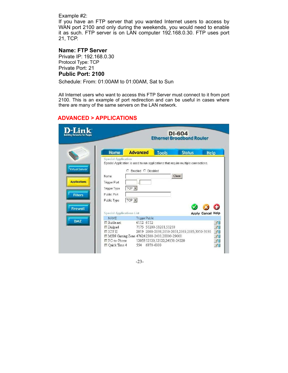 D-Link DI-604 User Manual | Page 23 / 79