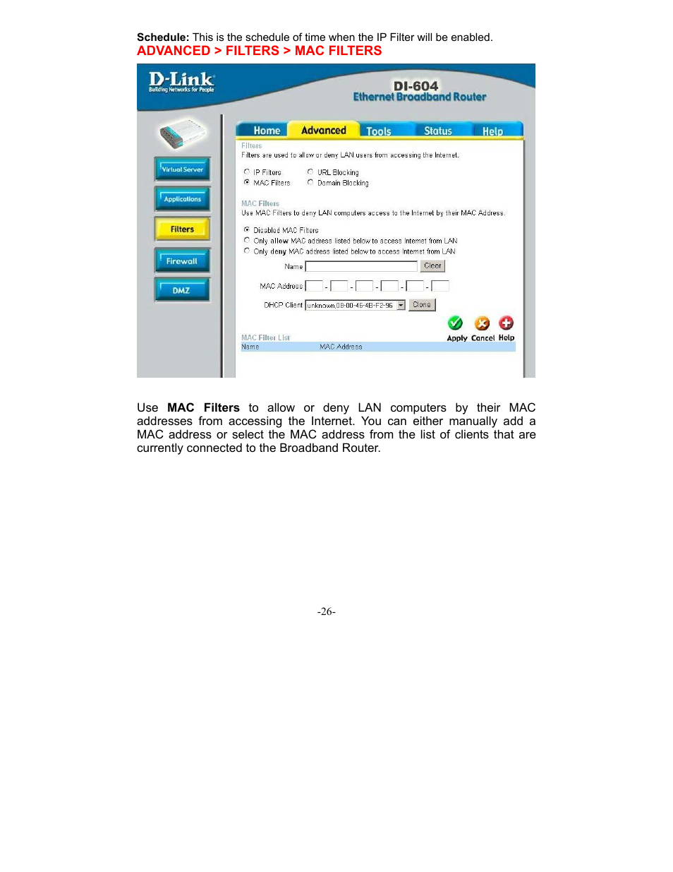 D-Link DI-604 User Manual | Page 26 / 79