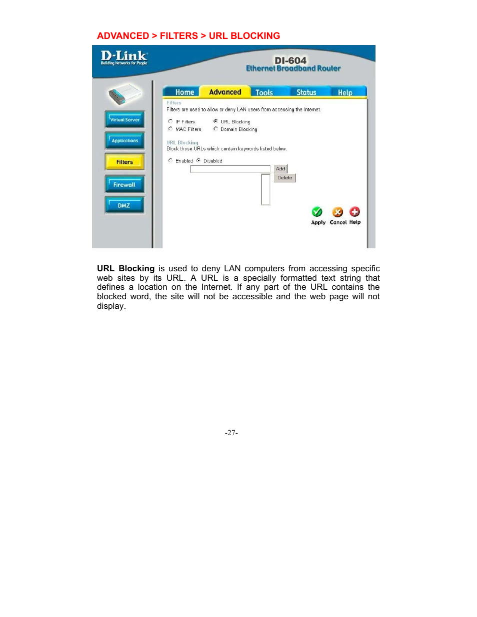 D-Link DI-604 User Manual | Page 27 / 79