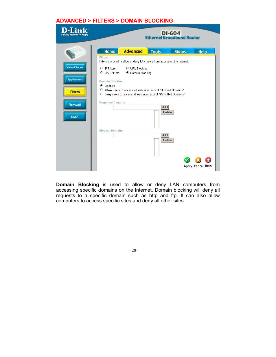 D-Link DI-604 User Manual | Page 28 / 79