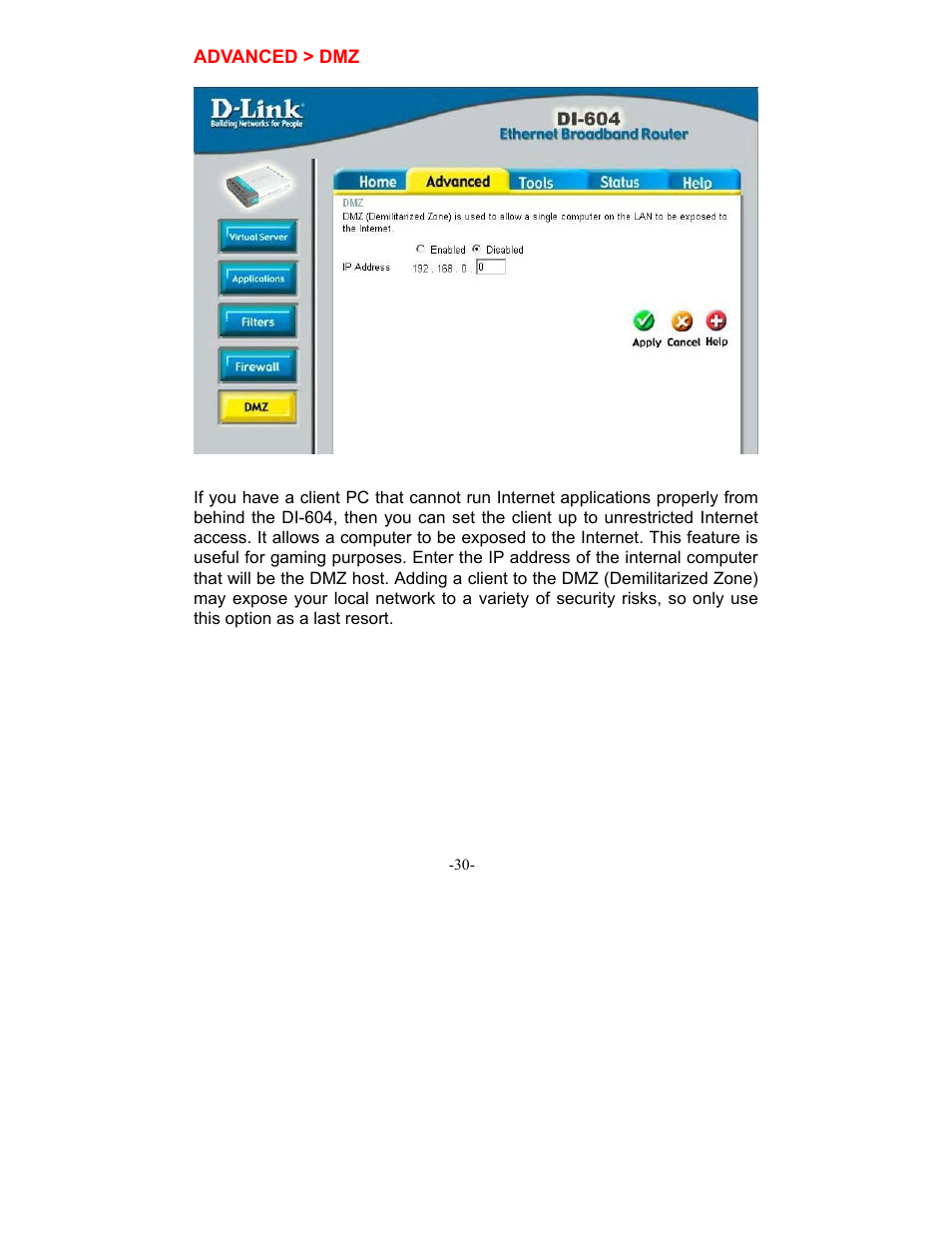 D-Link DI-604 User Manual | Page 30 / 79