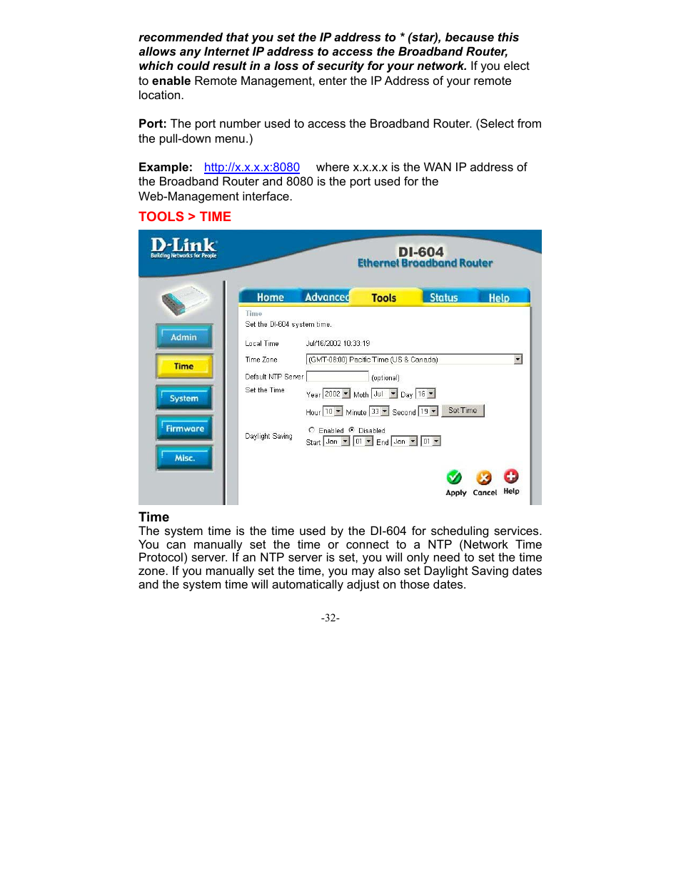 D-Link DI-604 User Manual | Page 32 / 79