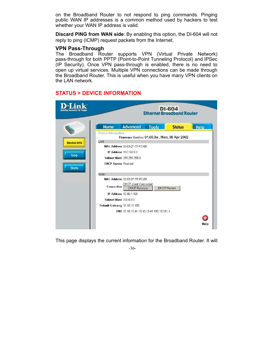 D-Link DI-604 User Manual | Page 36 / 79