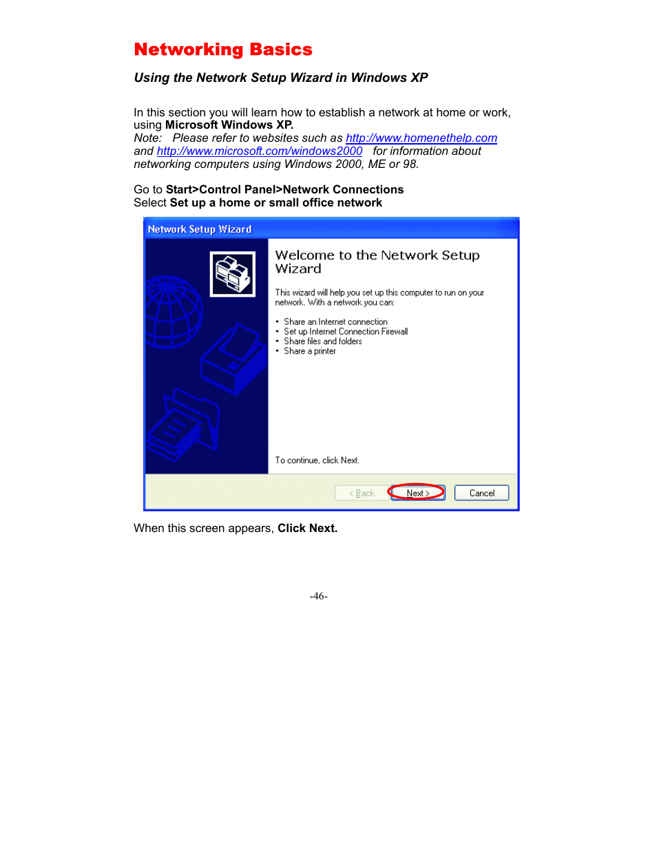 Networking basics | D-Link DI-604 User Manual | Page 46 / 79