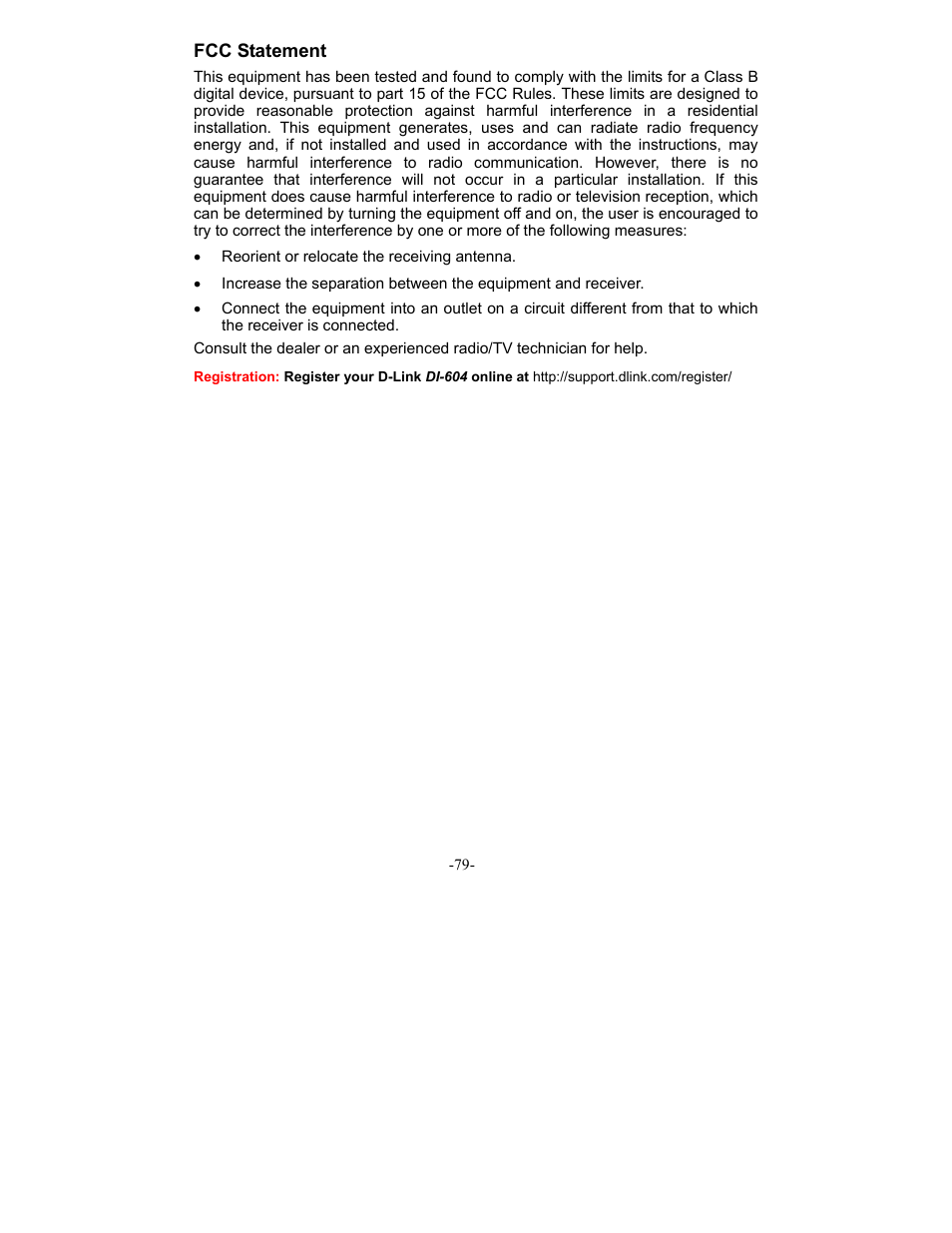 D-Link DI-604 User Manual | Page 79 / 79