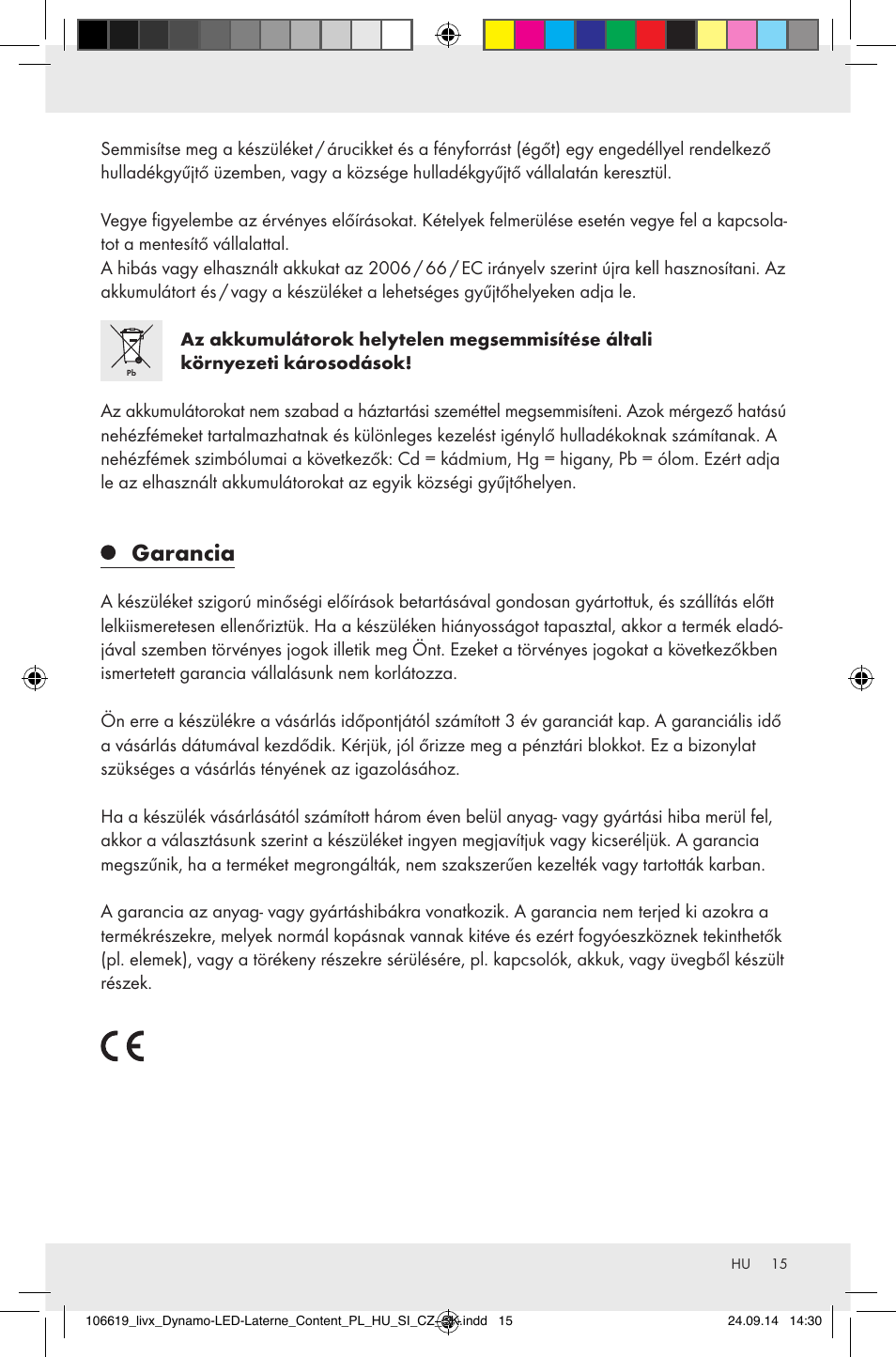 Garancia | Livarno Z31095 User Manual | Page 15 / 33