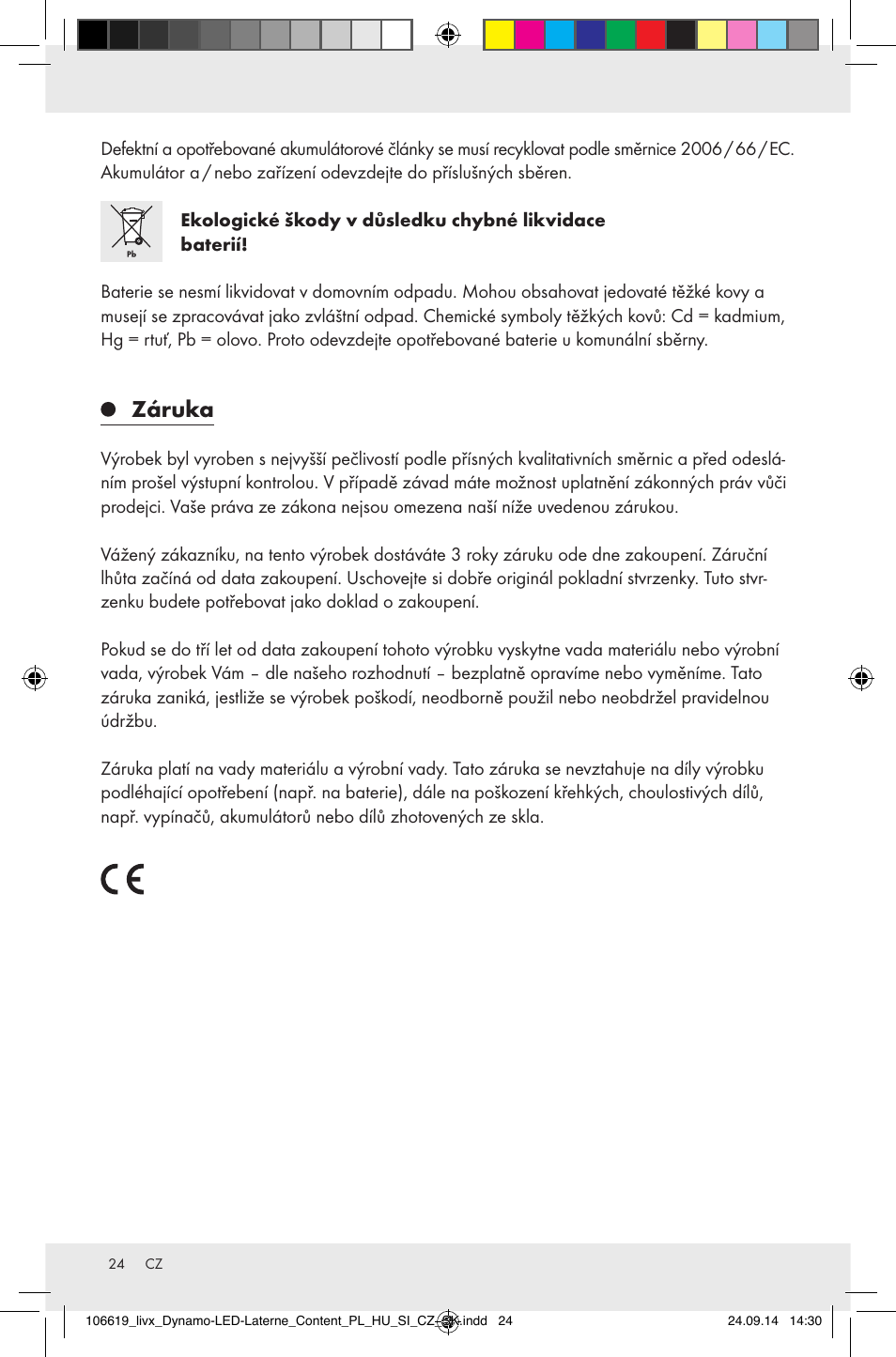 Záruka | Livarno Z31095 User Manual | Page 24 / 33