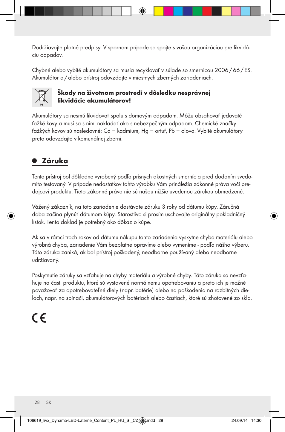 Záruka | Livarno Z31095 User Manual | Page 28 / 33