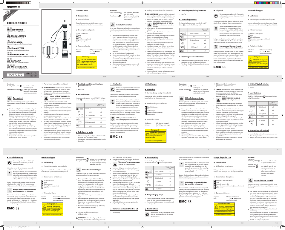 Livarno Z31709A/Z31709B User Manual | 2 pages
