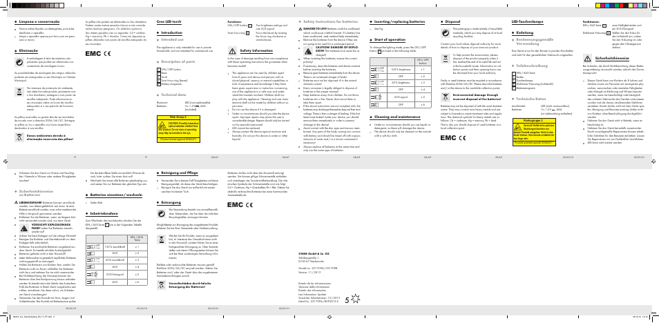 Livarno Z31709A/Z31709B User Manual | Page 2 / 2