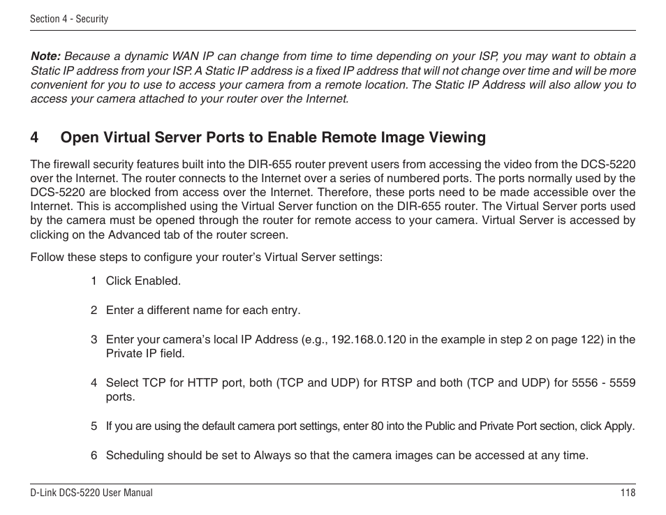 D-Link DCS-5220 User Manual | Page 118 / 140