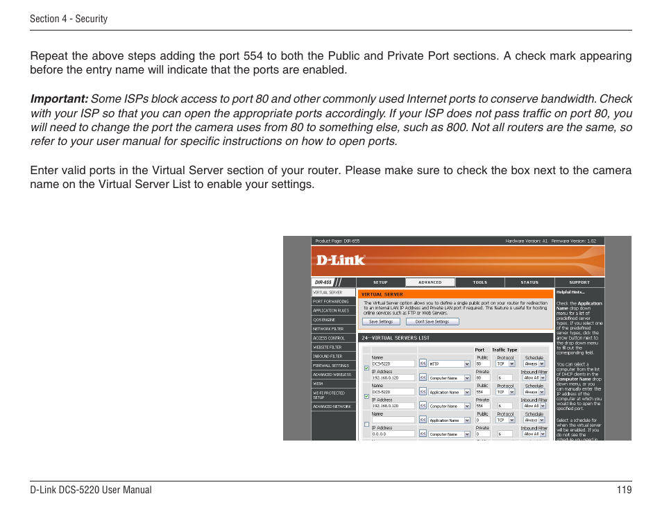 D-Link DCS-5220 User Manual | Page 119 / 140