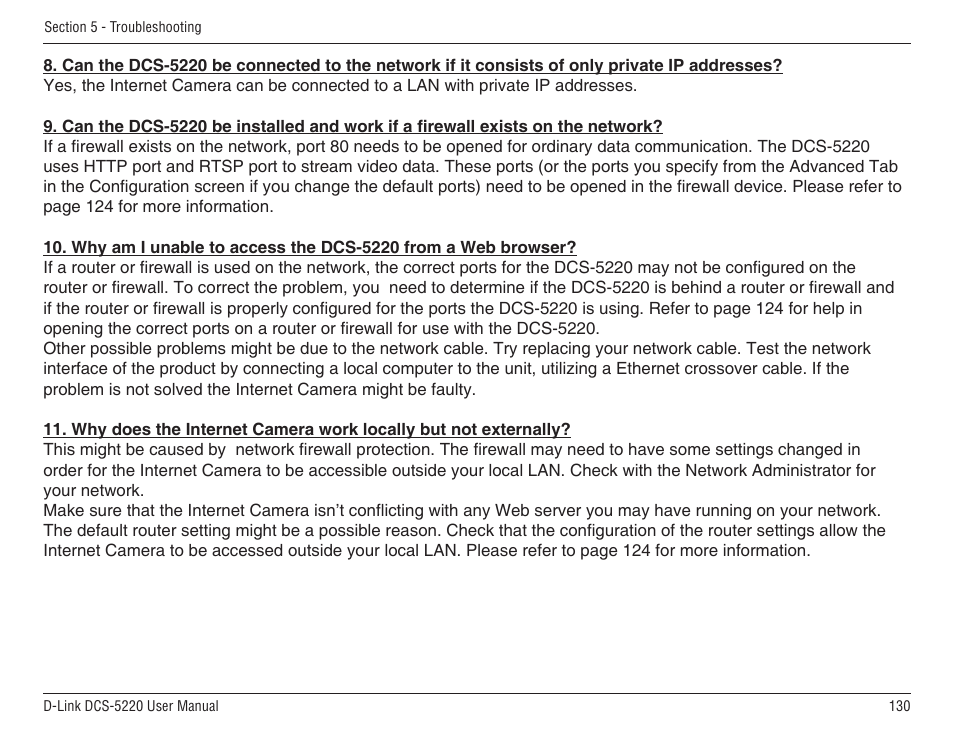 D-Link DCS-5220 User Manual | Page 130 / 140